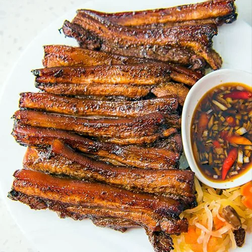 Grilled pork belly
